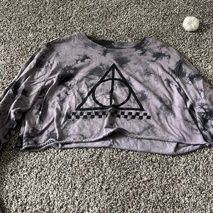 Tie dye Harry Potter crop top t shirt